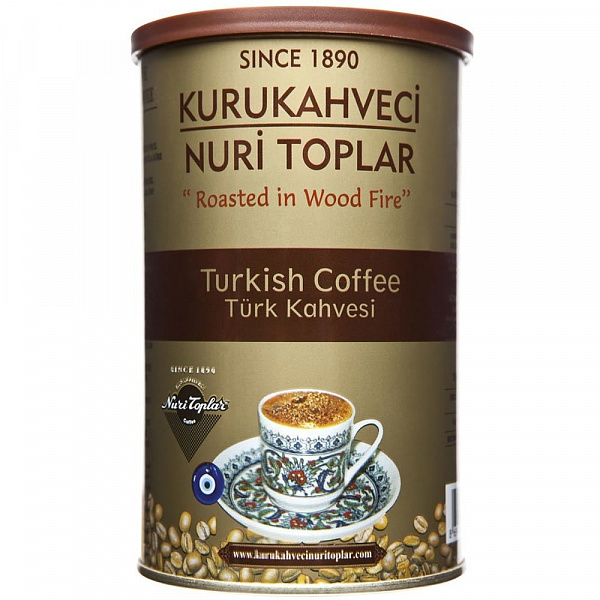 Кофе молотый Kurukahveci Nuri Toplar Turkish coffee, жестяная банка 500г фото в онлайн-магазине Kofe-Da.ru