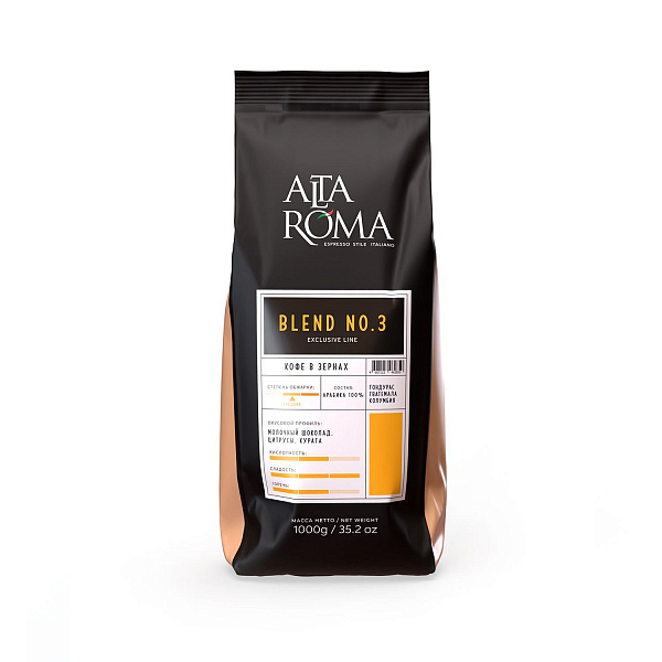 Кофе в зернах Alta Roma Oro (Blend №3) 1кг, Альта Рома Оро фото в онлайн-магазине Kofe-Da.ru