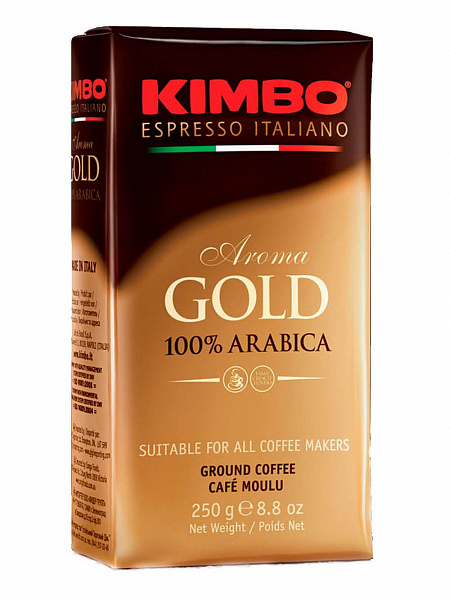 Кофе молотый Kimbo Aroma Gold 100% Арабика 250 гр фото в онлайн-магазине Kofe-Da.ru