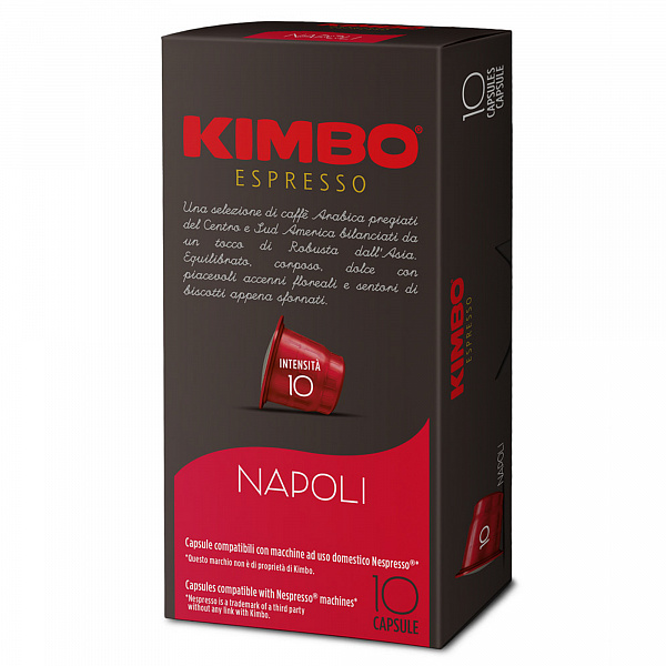 Кофе в капсулах  Kimbo NC Napoli для кофемашин Nespresso 10 шт.*5,7гр. фото в онлайн-магазине Kofe-Da.ru