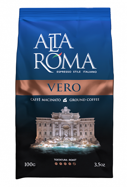 Alta Roma Vero кофе молотый, 100г фото в онлайн-магазине Kofe-Da.ru