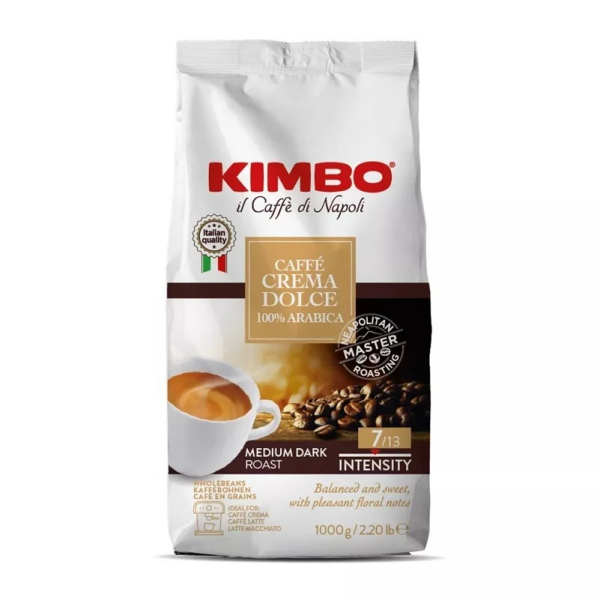 Кофе в зёрнах Kimbo Dolce Crema 100% Arabica / кимбо Дольче крема / 1000 гр фото в онлайн-магазине Kofe-Da.ru