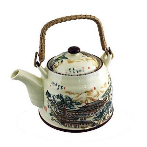 Чайник для чая Императорский домик с бамбуковой ручкой, 800 мл фото в интернет-магазине Kofe-Da.ru