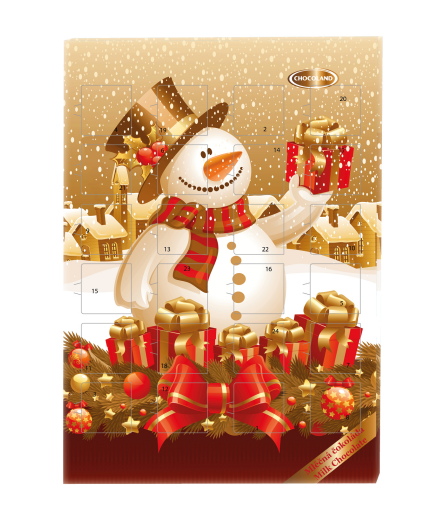 Chocoland Рождественский шоколадный календарь Снеговик 50г