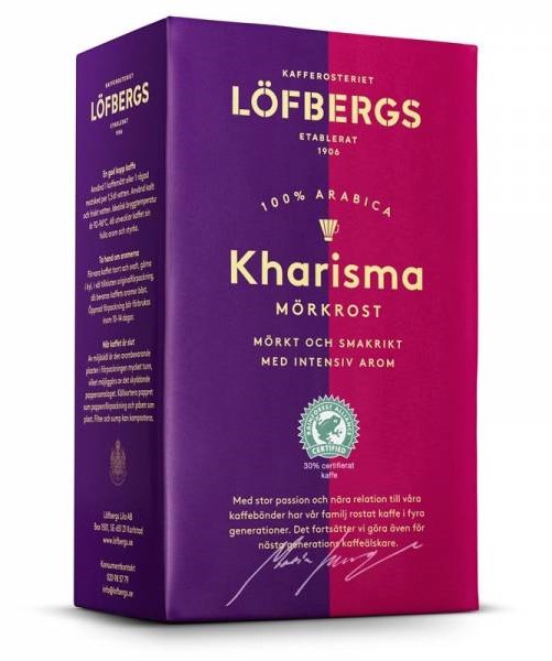 Молотый кофе Lofbergs Kharisma, 500гр. фото в онлайн-магазине Kofe-Da.ru