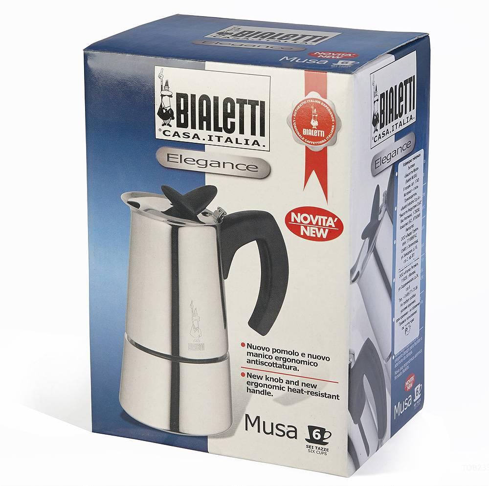 Купить Гейзерная кофеварка Bialetti Musa 6 порции по супер цене в