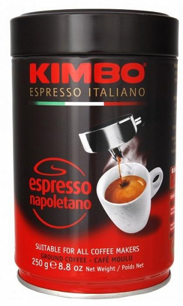 Кофе молотый Kimbo Espresso Napoletano жестяная банка 250 г фото в онлайн-магазине Kofe-Da.ru