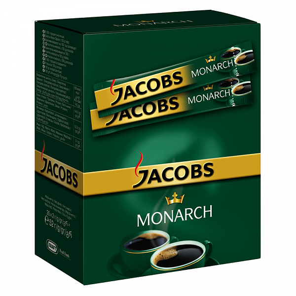 Кофе растворимый Jacobs Monarch сублимированный в стиках, 26стиков по 18г фото в онлайн-магазине Kofe-Da.ru