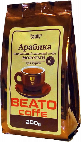 Кофе молотый Beato Арабика для турки, 200г фото в онлайн-магазине Kofe-Da.ru