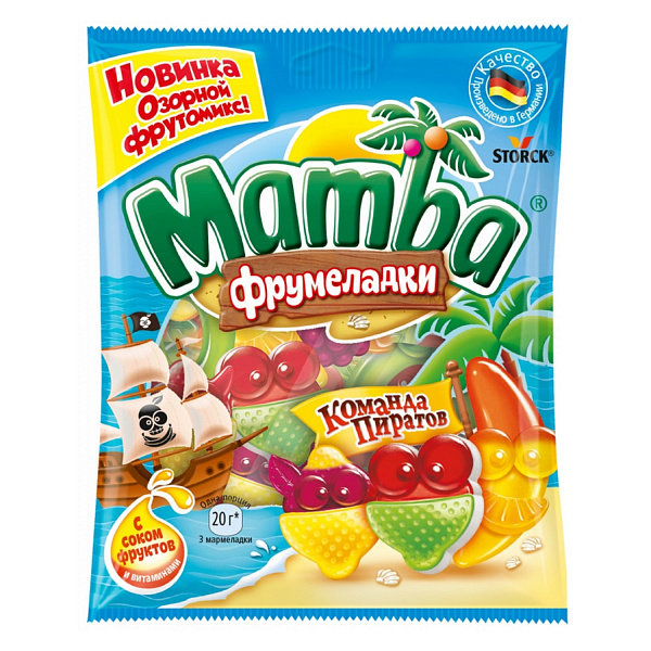 Жевательные конфеты Шторк МАМБА Команда пиратов 70г