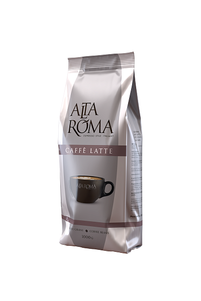 Кофе в зернах Alta roma Caffe Latte  1 кг фото в онлайн-магазине Kofe-Da.ru