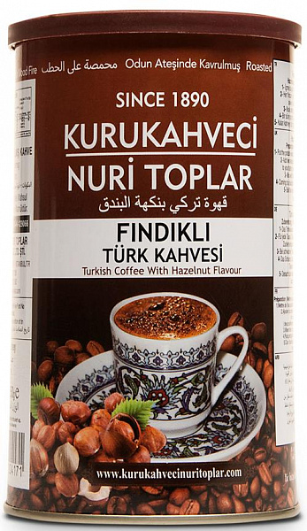 Молотый кофе Kurukahveci Nuri Toplar с орехом 250 гр. фото в онлайн-магазине Kofe-Da.ru