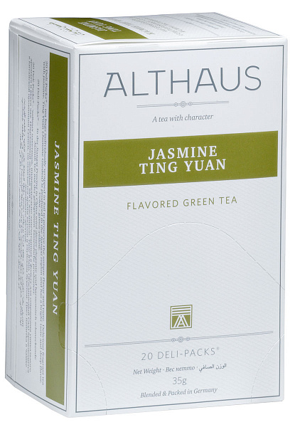Пакетированный чай для чашек Deli Рack Althaus Jasminе Ting Yuan 20х1.75 гр фото в онлайн-магазине Kofe-Da.ru