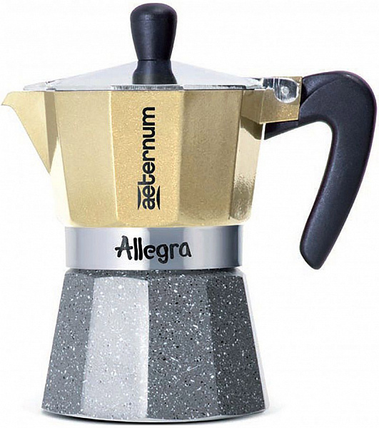 Гейзерная кофеварка AETERNUM Allegra PETRA PLATINO (платина) 3 пор 5682 фото в онлайн-магазине Kofe-Da.ru
