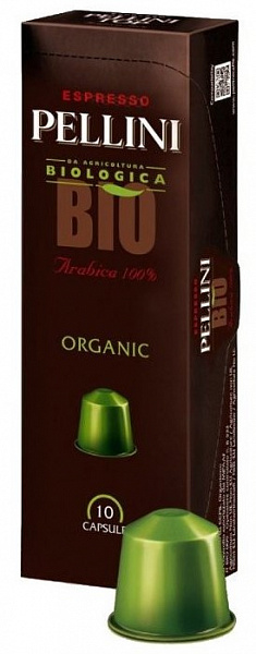Кофе в капсулах Pellini Bio Organic (10 шт.) формат Nespresso фото в онлайн-магазине Kofe-Da.ru