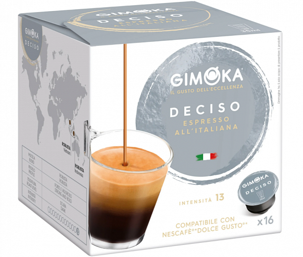 Кофе в капсулах GIMOKA Deciso формата Nespresso 16 капсул фото в онлайн-магазине Kofe-Da.ru