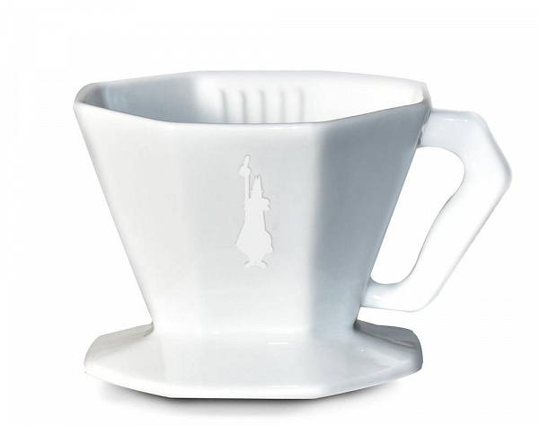 Пуровер воронка Bialetti для кофе на 2 чашки белая керамика фото в онлайн-магазине Kofe-Da.ru