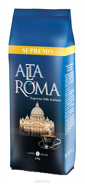 Кофе в зернах Alta Roma Supremo 250 г фото в онлайн-магазине Kofe-Da.ru
