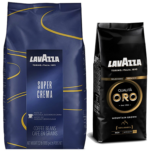 Кофе в зернах Lavazza Super Crema 1 кг + Mountain Grown 250 г фото в онлайн-магазине Kofe-Da.ru