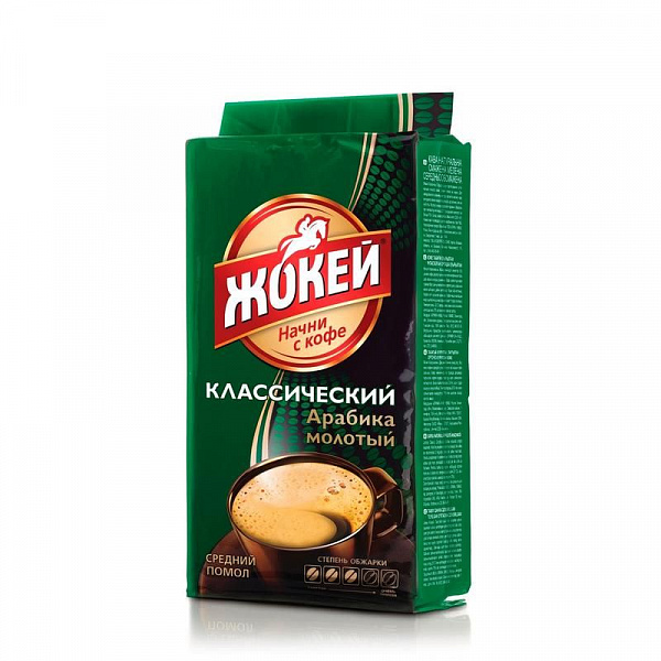 Кофе молотый Jockey Классический, 250г фото в онлайн-магазине Kofe-Da.ru