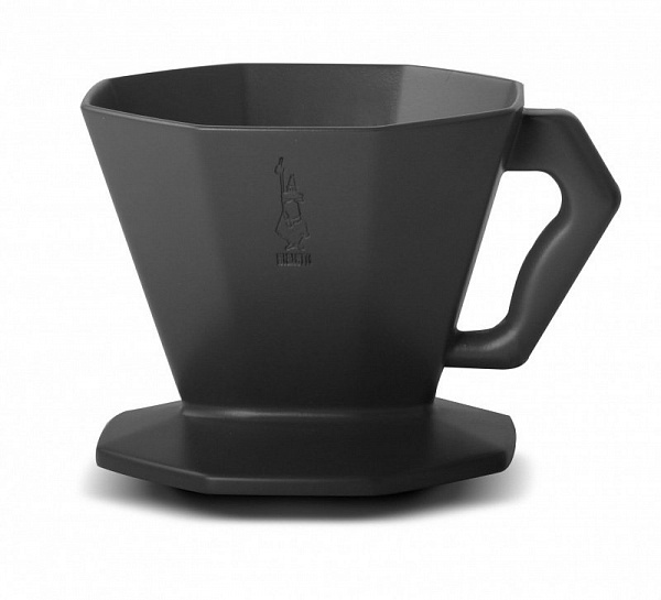 Пуровер воронка Bialetti для кофе на 2 чашки черный пластик фото в онлайн-магазине Kofe-Da.ru
