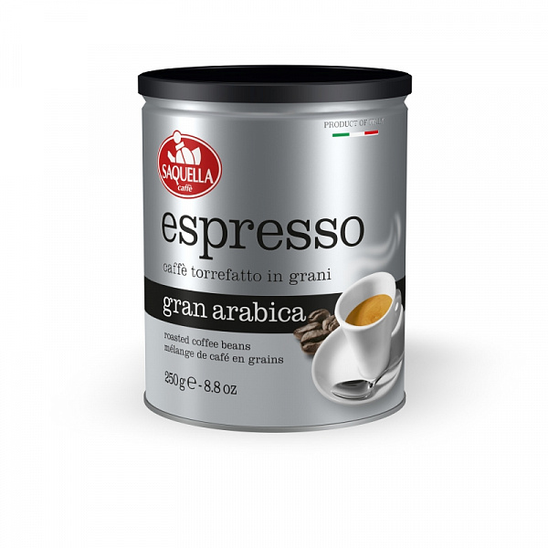 Кофе в зернах SAQUELLA Espresso Gran 100% Arabica 250 г фото в онлайн-магазине Kofe-Da.ru