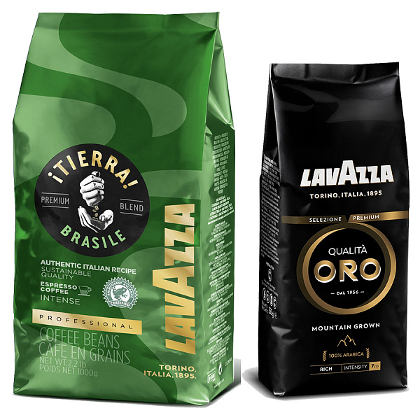 Кофе в зернах Lavazza Tierra Brazil 1кг + Mountain Grown 250 г фото в онлайн-магазине Kofe-Da.ru