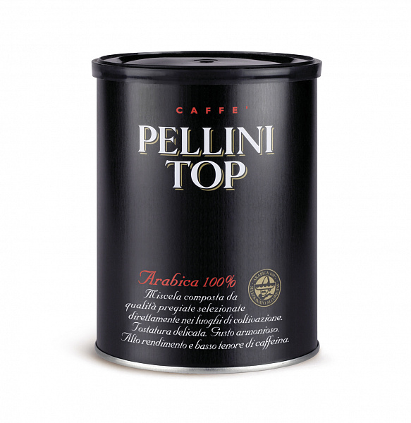 Кофе молотый Pellini Top 250 г, металлическая банка фото в онлайн-магазине Kofe-Da.ru