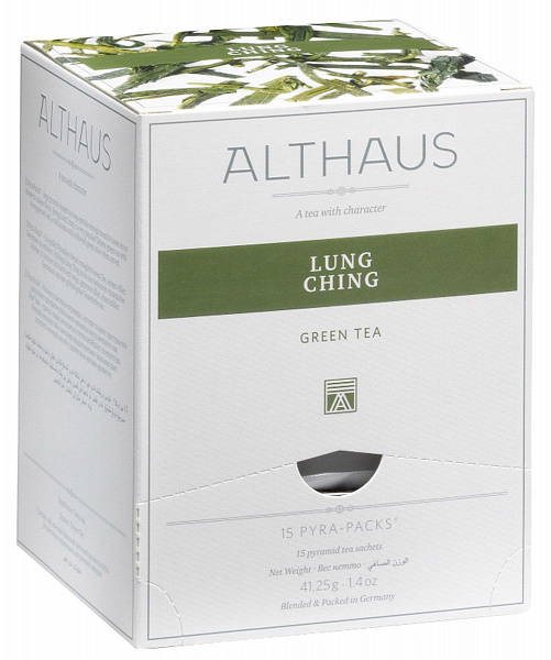 Пакетированный чай в пирамидках Pyra-Pack Althaus Lung Ching 15х2.75 гр фото в онлайн-магазине Kofe-Da.ru