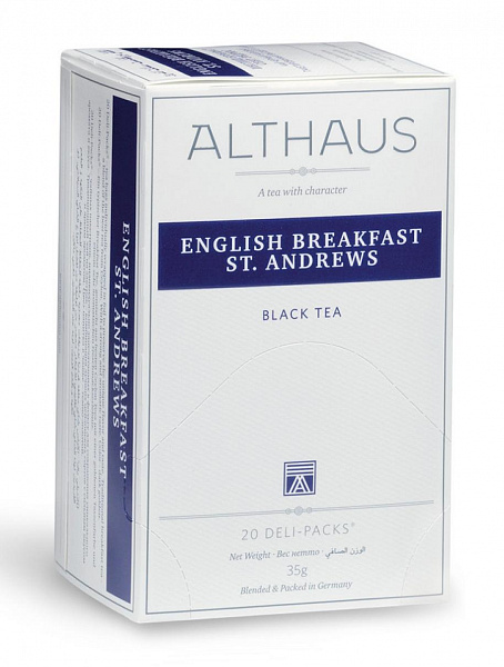 Пакетированный чай для чашек Deli Рack Althaus English Breakfast St. Andrews 20х1.75 гр фото в онлайн-магазине Kofe-Da.ru