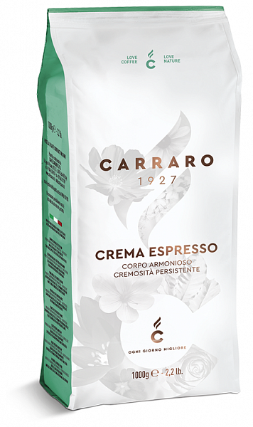 Кофе в зернах Carraro caffe Crema Espresso, 1кг фото в онлайн-магазине Kofe-Da.ru