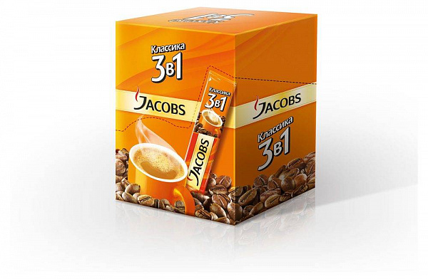 Кофе растворимый Jacobs Monarch Классика 3 в 1 сублимированный в стиках, 24 стика по 12 г фото в онлайн-магазине Kofe-Da.ru