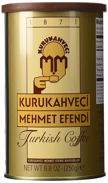 Кофе молотый Kurukahveci Mehmet Efendi жестяная банка 250 гр. фото в онлайн-магазине Kofe-Da.ru