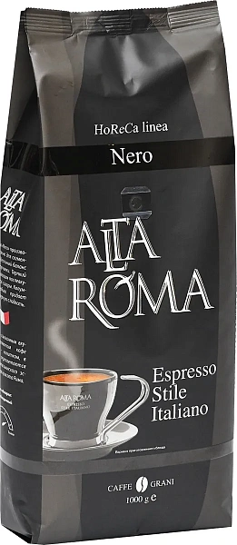 Кофе в зернах Alta Roma Nero 1кг, Альта Рома Неро фото в онлайн-магазине Kofe-Da.ru