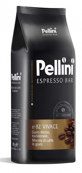 Кофе в зернах Pellini №82 VIVACE 500г, вакуумная упаковка фото в онлайн-магазине Kofe-Da.ru