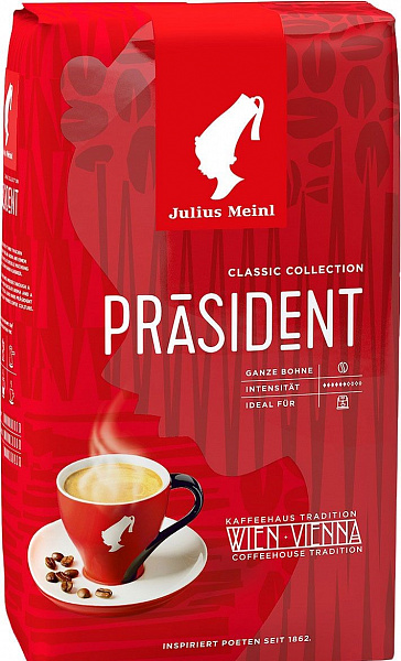 Кофе в зернах Julius Meinl President 1 кг фото в онлайн-магазине Kofe-Da.ru