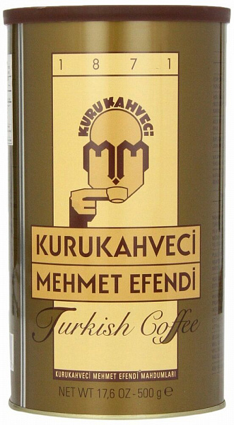 Кофе молотый Kurukahveci Mehmet Efendi жестяная банка 500 гр. фото в онлайн-магазине Kofe-Da.ru