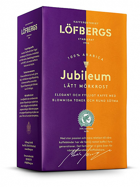 Кофе молотый Lofbergs Jubileum, 500гр. фото в онлайн-магазине Kofe-Da.ru