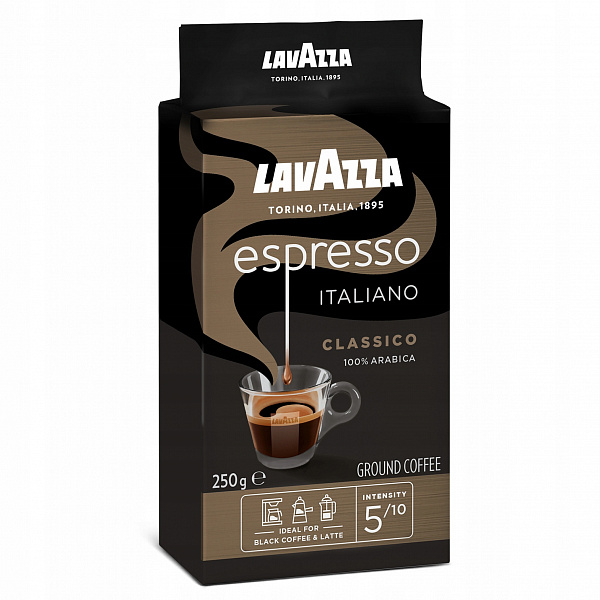 Кофе молотый Lavazza Espresso Italiano Classico 250г, вакуумная упаковка фото в онлайн-магазине Kofe-Da.ru