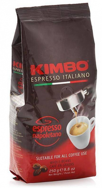 Кофе  в зернах Kimbo Espresso Napoletano, 0,25 кг фото в онлайн-магазине Kofe-Da.ru