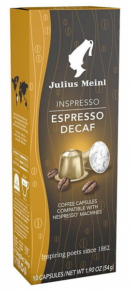 Кофе капсулы Julius Meinl Espresso Decaf без кофеина, 10 шт фото в онлайн-магазине Kofe-Da.ru