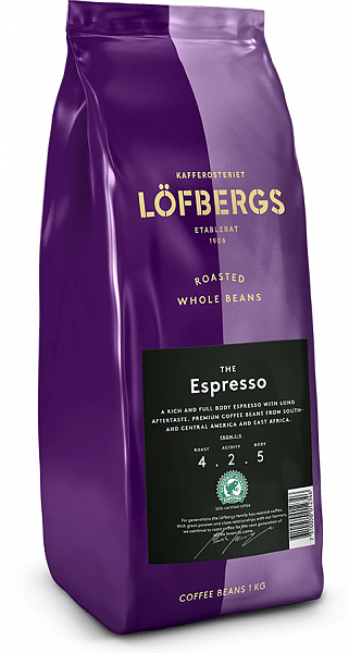 Кофе в зернах Lofbergs Espresso, 400гр. фото в онлайн-магазине Kofe-Da.ru