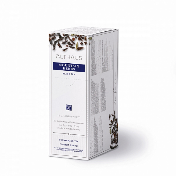 Пакетированный чай для чайников Grand Pack Althaus Mountain Herbs 15х4 гр фото в онлайн-магазине Kofe-Da.ru