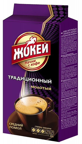 Кофе молотый Jockey Традиционный, 250г фото в онлайн-магазине Kofe-Da.ru