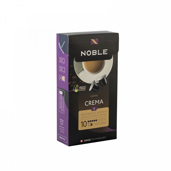 Кофе в капсулах Noble Crema формата Nespresso, 10шт в упаковке фото в онлайн-магазине Kofe-Da.ru