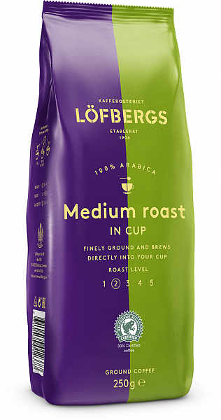 Кофе молотый Lofbergs Medium Roast In Cup, 250гр. фото в онлайн-магазине Kofe-Da.ru