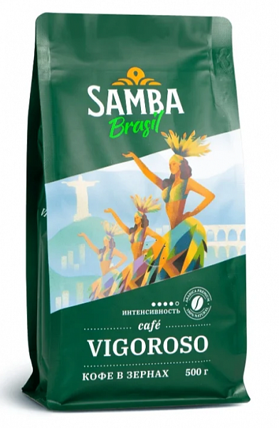Кофе в зернах Samba VIGOROSO 500гр фото в онлайн-магазине Kofe-Da.ru