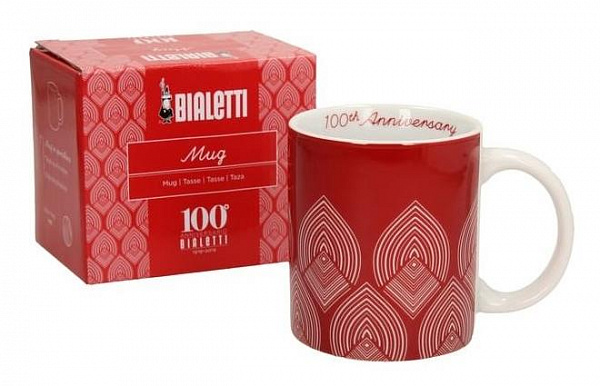 Кружка к столетию красная Bialetti фото в онлайн-магазине Kofe-Da.ru