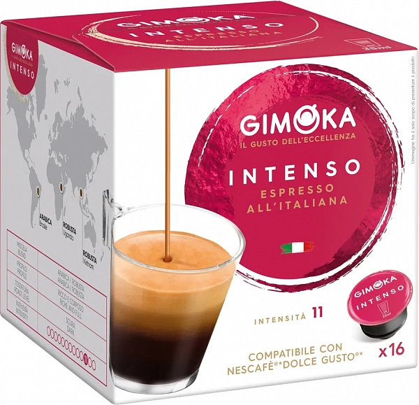 Кофе в капсулах GIMOKA Intenso формата Nespresso 16 капсул фото в онлайн-магазине Kofe-Da.ru