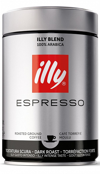Кофе молотый illy Espresso сильная обжарка 250г фото в онлайн-магазине Kofe-Da.ru